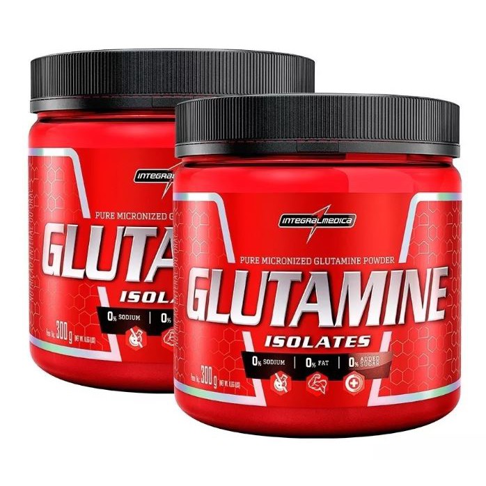 2x Glutamina Isolates 300g Glutamina Natural Integralmedica suplemento para aumentar a imunidade