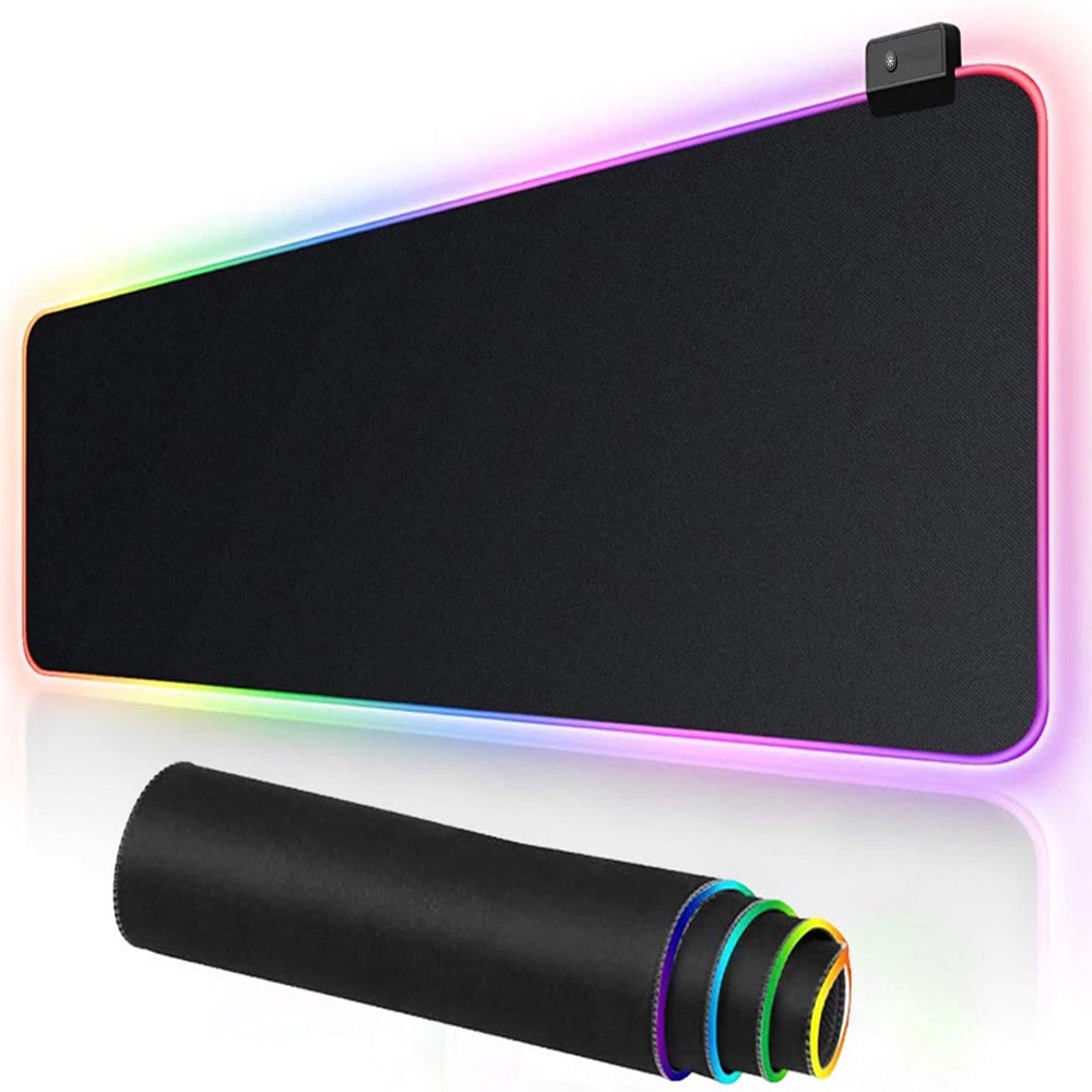 Mouse Pad Gamer Led Rgb 7 Cores Grande 30cmx80cm Pc E Note | Shopee Brasil