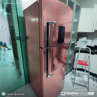 Adesivo Para Envelopamento Metalico Rose Largura 53cm Com 01 Metro