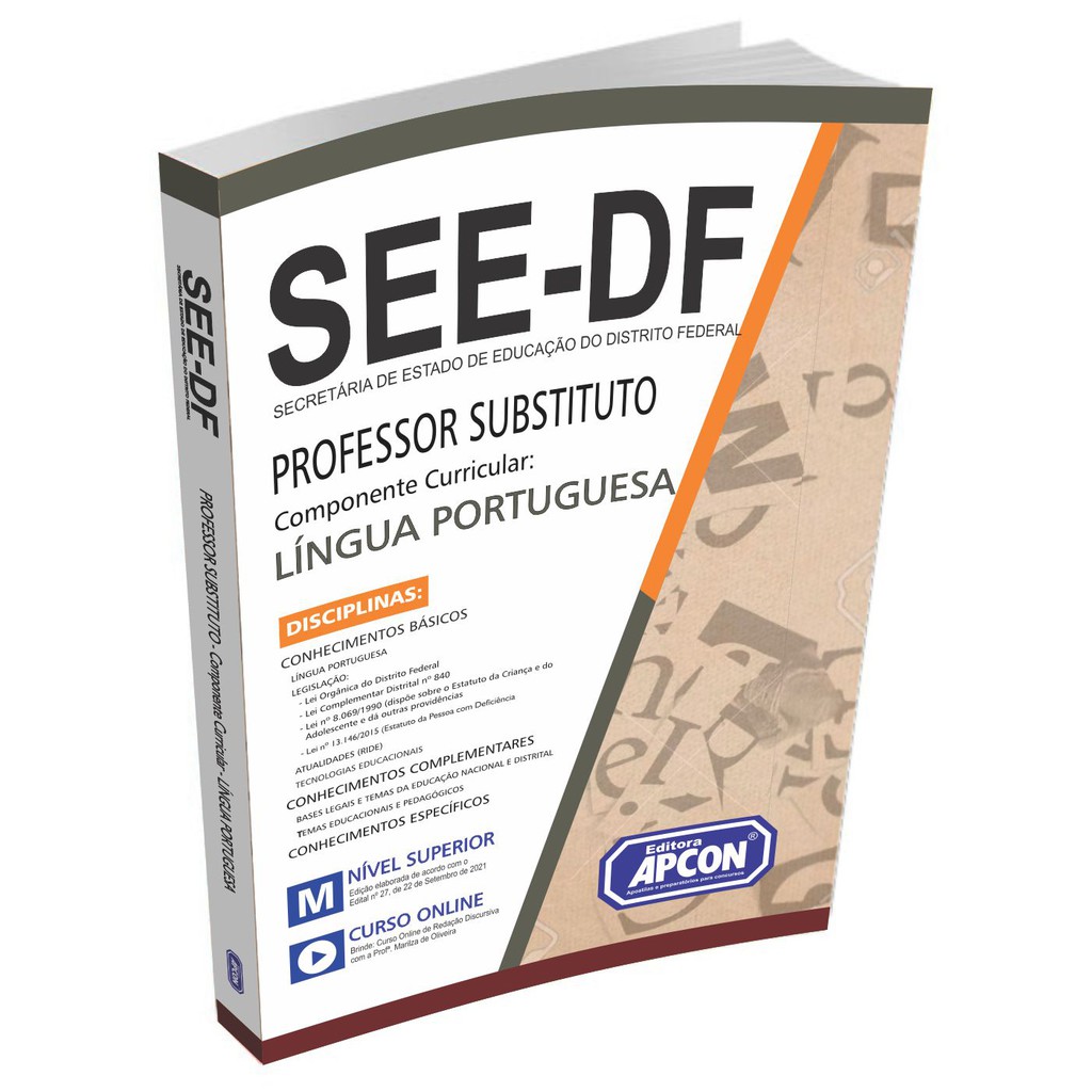 Apostila SEE-DF - 2021 - Professor Substituto - Língua Portuguesa ...
