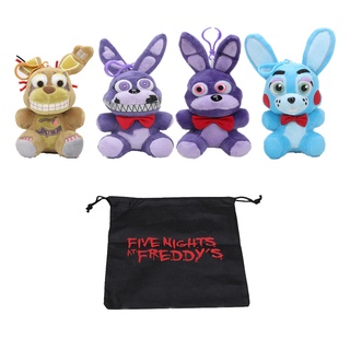 Cinco Noites No Freddy's Foxy Bear Bonnie Plush Toy Keychains Pendants Com  Bolsa Brinquedos FNAF