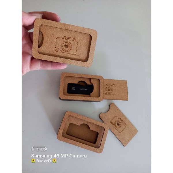 Kit 2 caixas, organizador em mdf para pen drive | Shopee Brasil