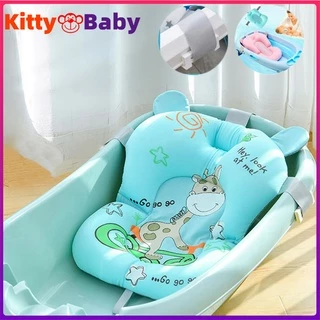 Almofada De Banho Infantil Antiderrapante Para Banho / Banheira De Bebê / Recém-Nascido / Almofada Flexível Azul