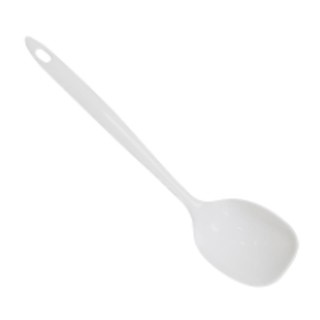 Colher Rasa Branca ou Desenhada de Melamina - 28 cm- Multiuso. | Shopee ...
