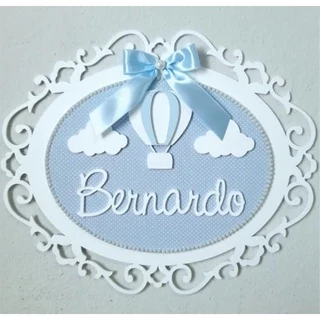 Enfeite Porta Maternidade Balão Mdf Nome Personalizado em Oferta na Shopee