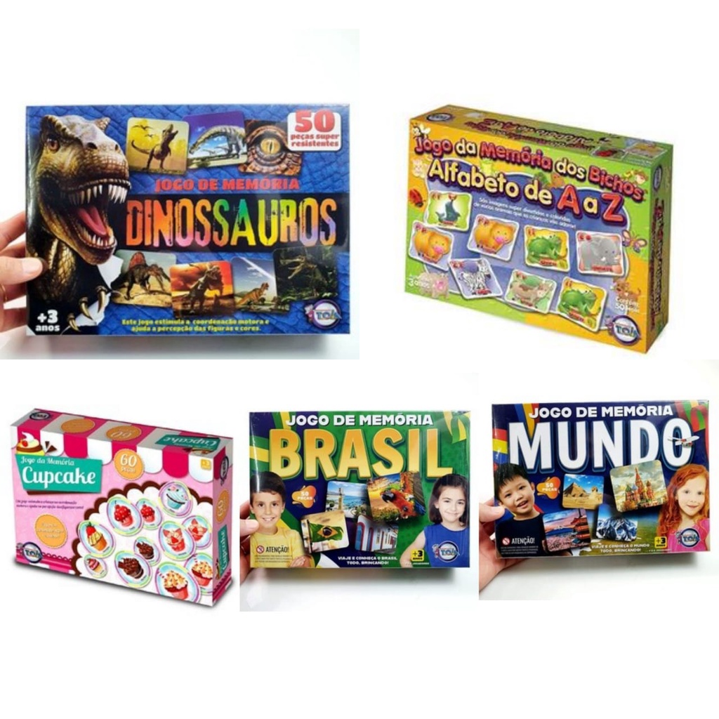 Jogo da Memoria Dinossauros 40pcs - Pais e Filhos