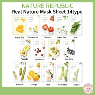 (Nature Republic) Máscara Real Natureza 14 Tipos K-Beauty