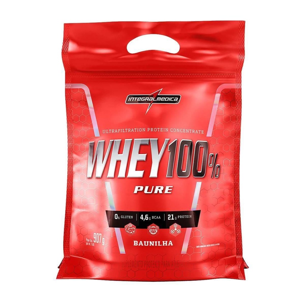 Super Whey Protein 100% Pure – Concentrado – 907g – Vários sabores – SUPLEMENTO NUTRICIONAL – Integralmédica
