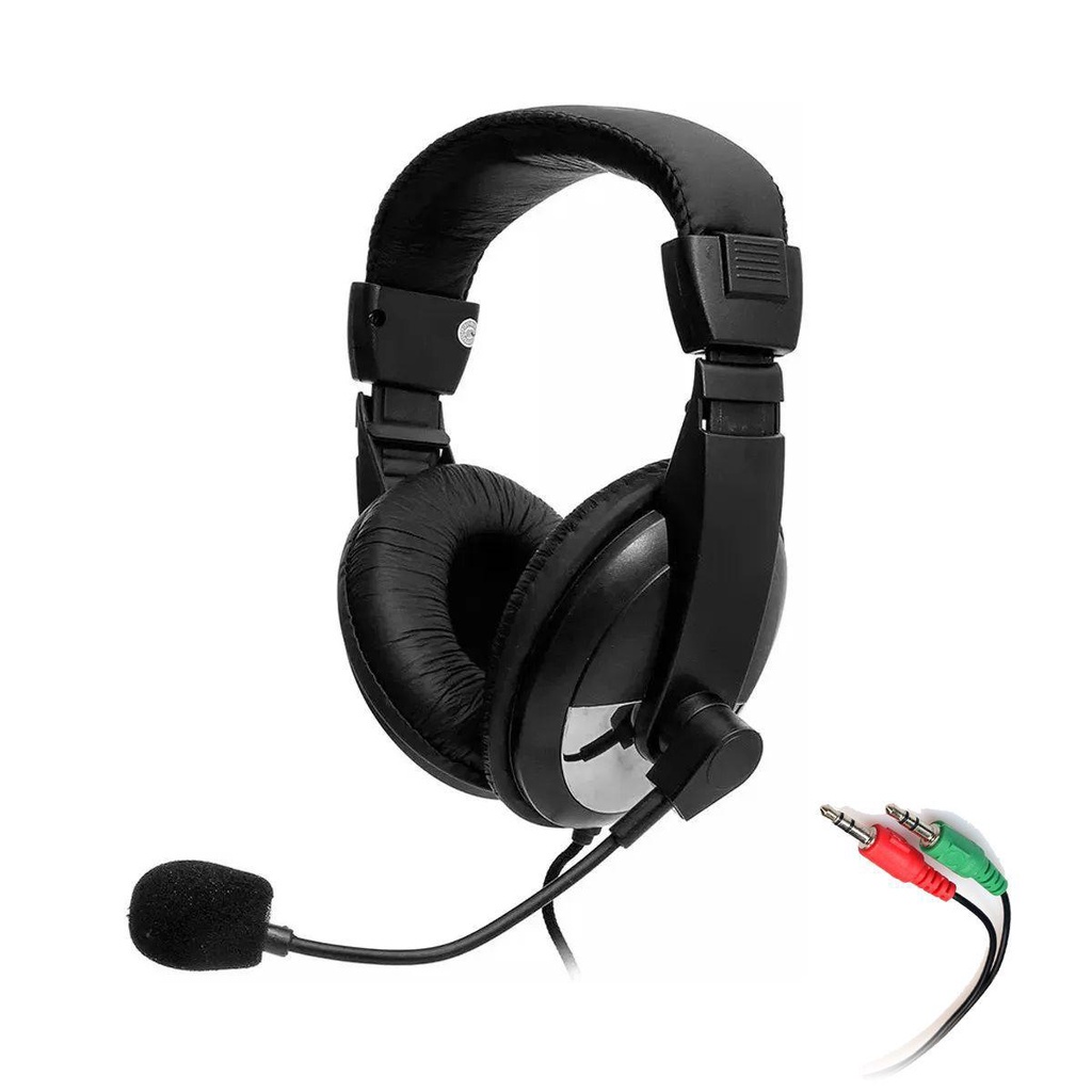 Fone de Ouvido Headset Para Pc Notebook Com Microfone P2 2 Plug 3.5mm ...