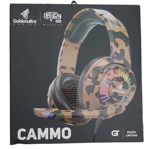 Headset Gaming Led RGB CAMMO EDITION 5.1 Goldenultra GT - 69 PRO ...