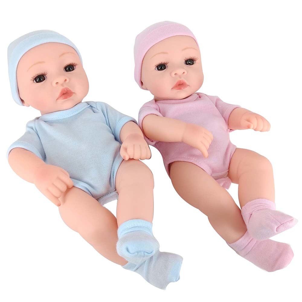 Bebe Reborn Gêmeos Casal 100% Silicone Bolsa 36 Acessórios