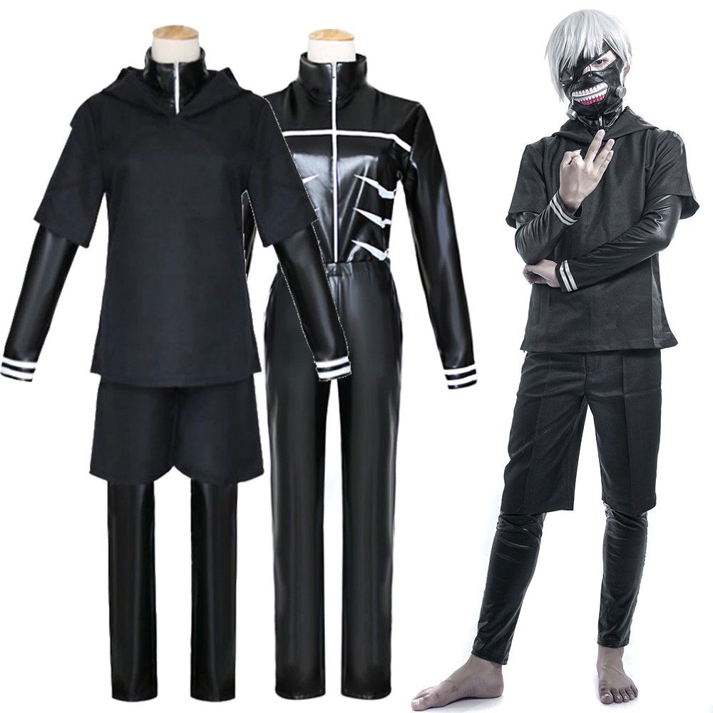 Homens Anime Tóquio Ghoul Kaneki Ken Hoodie Sweater Cosplay Traje De Halloween Completo