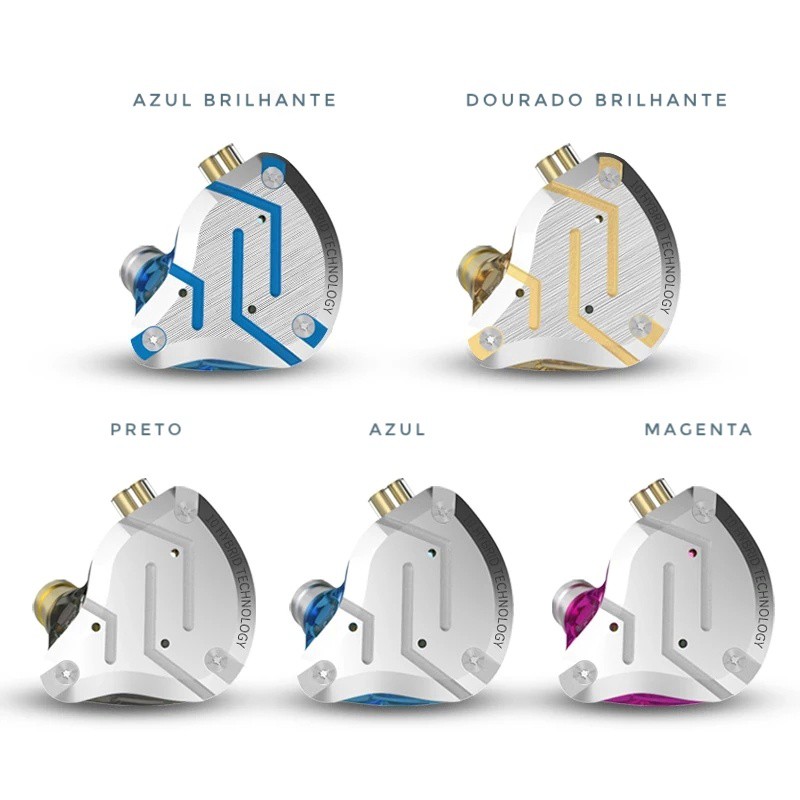 Fone In-Ear KZ ZS10 Pro 10 Drivers Hibrido (1dd+4ba)