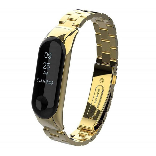 Pulseira Extra Compatível com Xiaomi Mi Band 3 Aço Inox Metal