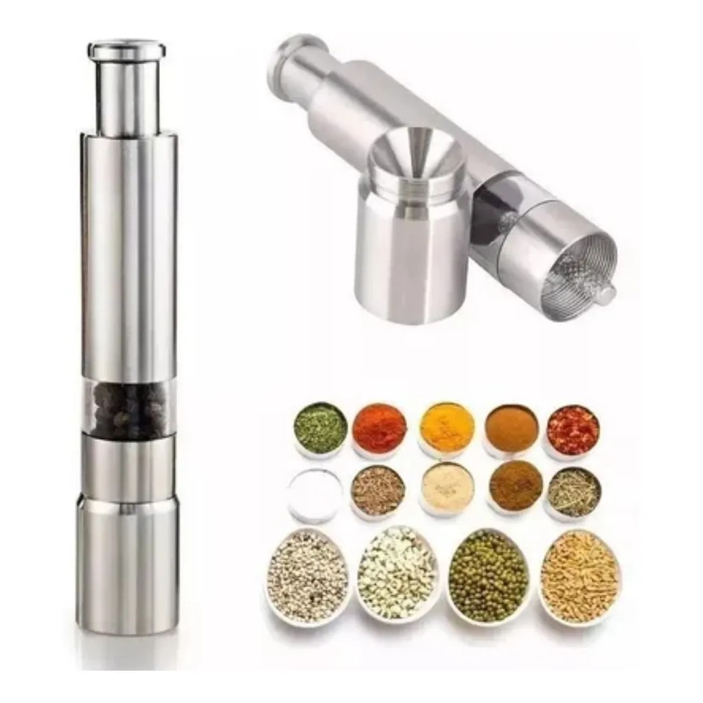 Mini Moedor De Pimenta Inox Manual Pimenteiro | Shopee Brasil
