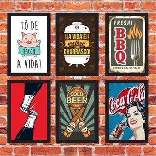 Quadro Placa Decorativa Churrasqueira Área Gourmet Área Lazer Churrasco Boteco