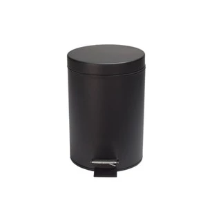 Lixeira Inox 5 litros ou 3 litros Preto Matte com pedal Preta Fosco Lixeirinha Lixeira Preta Lixeira Banheiro pequeno pequena Luxo sem brilho moderno