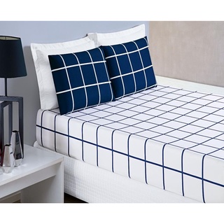Jogo De lencol roupa de Cama casal Queen percal 03 Pcs