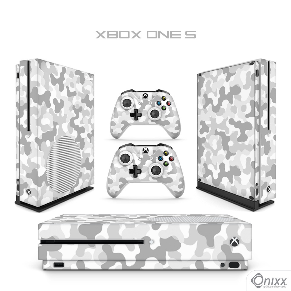 Skin XBOX ONE S Adesiva Camuflado Polar