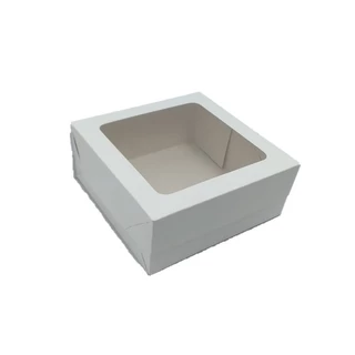 10 Caixas Para Presente Kraft Visor 12x12x5 Tampa E Fundo