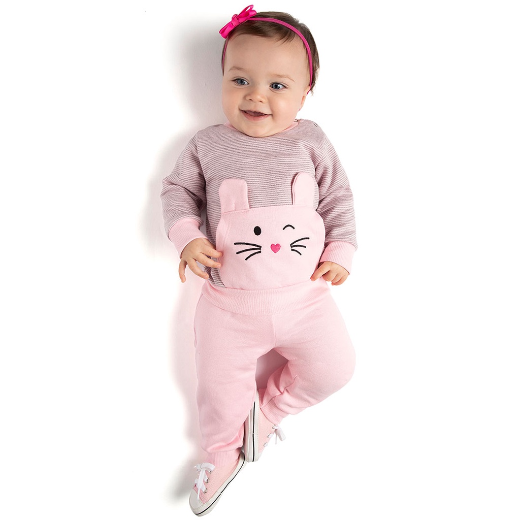 Roupas de inverno para bebês meninas, desenho Kawaii, orelhas de urso  lisonjeiro, moletom com capuz de lã, fofo, elástico, chique, roupas de bebê