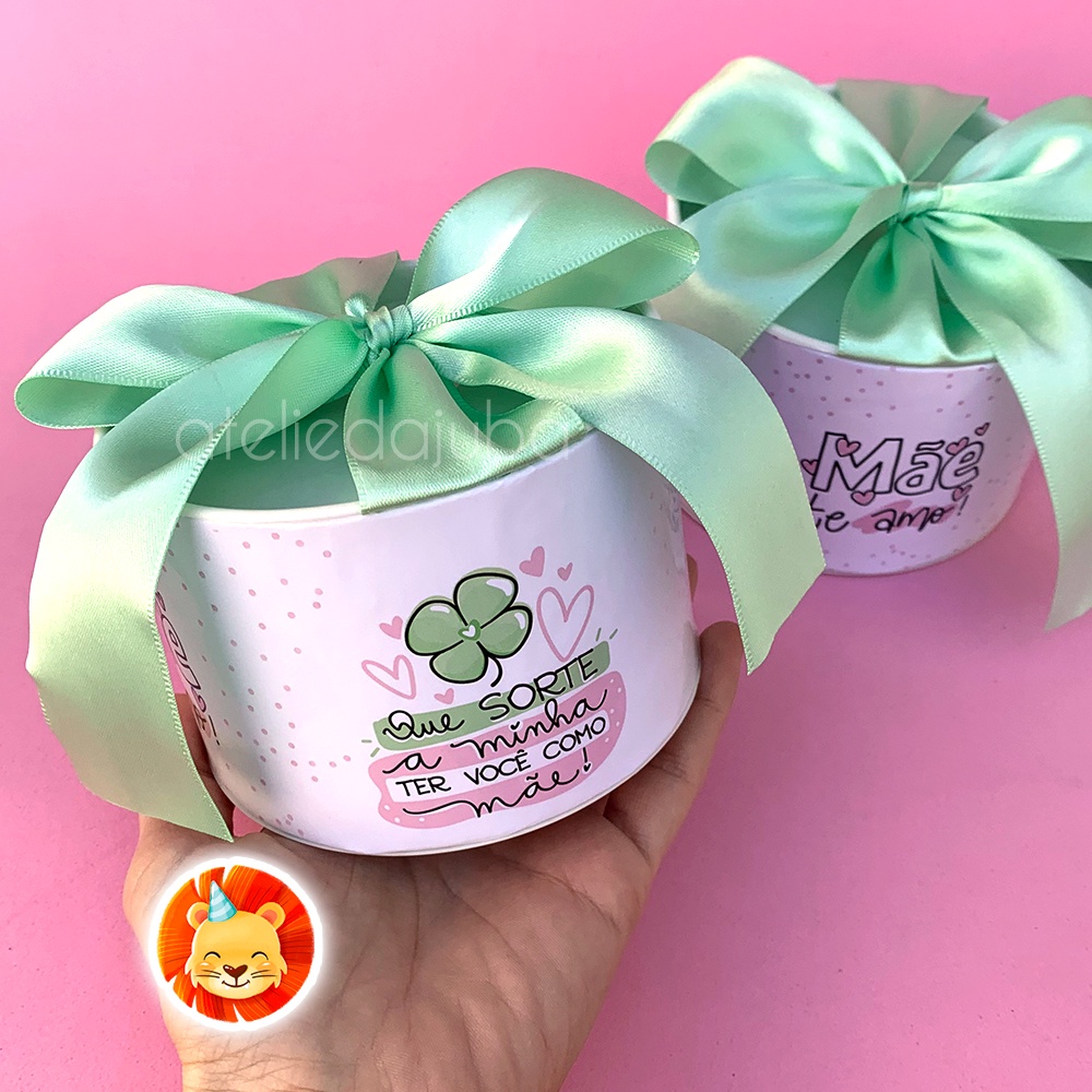 KIT Tubolatas Dia das Mães Verde Menta Lembrancinha Decoração Brinde Mãe - 7 X 10 cm em Oferta na Shopee
