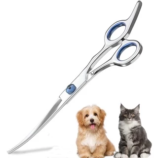 6.5 Polegada Cão Tesoura Grooming , Professional Pet , Curva De Aço Inoxidável , Adequado Para Cães , Gatos , Animais De Estimação