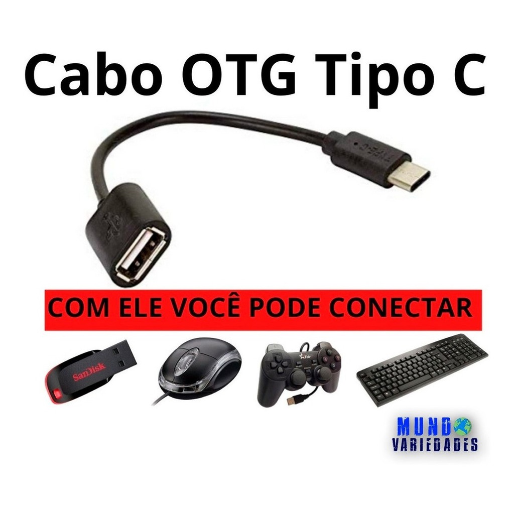 Cabo Tipo C Otg Adaptador Tipo C X Pen Drive Usb Original Adaptador Otg Celular Shopee Brasil 7499