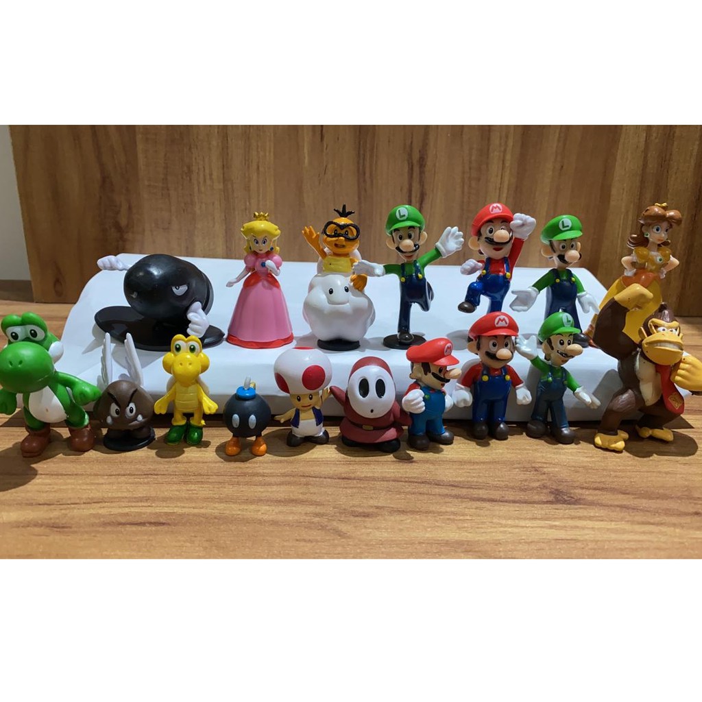 Bonecos Super Mario World Coleção Miniaturas Nintendo Dokey Kong + B