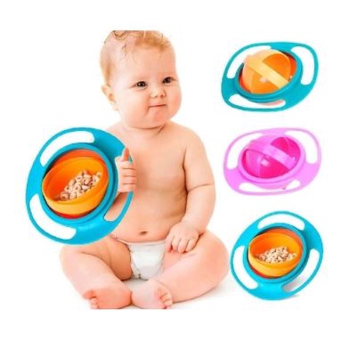 Prato Giratório 360º Para Bebê - Não Cai Comida – GosteiQuero