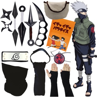 Kit Naruto Bandana Vila Da Folha Faixa Vermelha + Kunai Minato E Acessório  - Cosplay