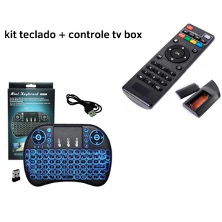 Mini teclado sem fio + controle TV BOX universal 4K oferta