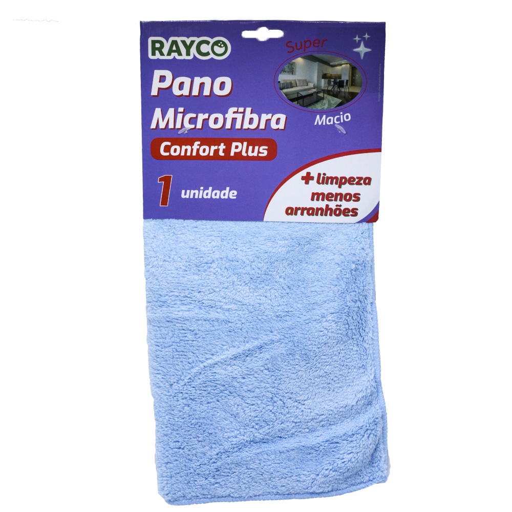 Pano de microfibra confort plus 35x35cm rayco shopee brasil