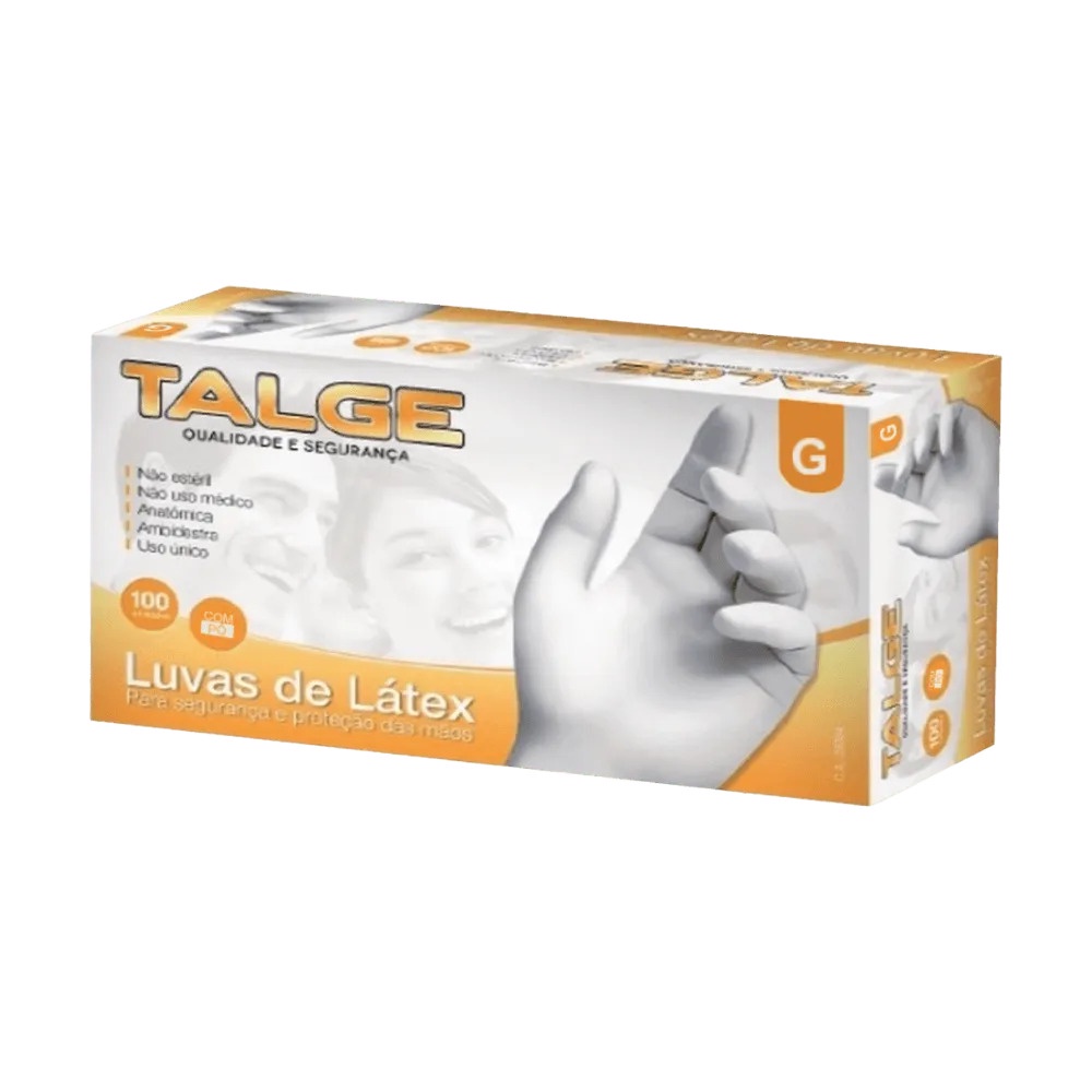 Luva Látex Procedimento Descartável Pp P M G - Caixa C/ 100 - Talge G