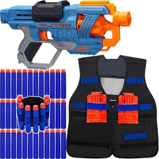 Arminha de Brinquedo Pistola Nerf Lança Dardos Tiro ao Alvo Azul + Munições