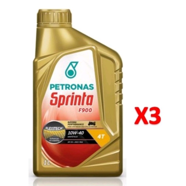 kit 03 lts Óleo Sprinta 10w40 F900 Petronas Sintético