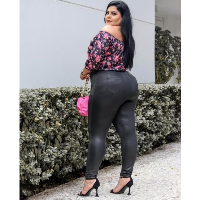 Calça Legging Plus Size Não Fica Transparente Modela Bumbum