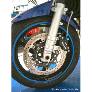 YZF R3 PAR (02) Aeroquip 1ª Linha Dianteiro + traseiro Racing Moto Esportiva