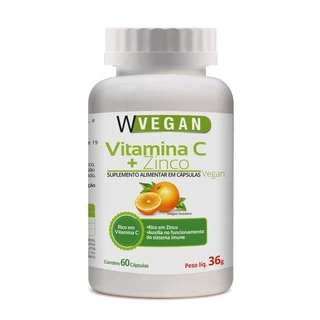 Vitamina C 500mg + Zinco 60 capsulas WVegan