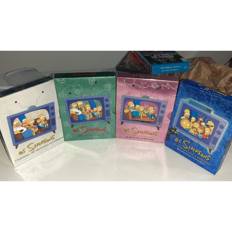 coleção DVDs Os Simpsons temporadas de 1 a 4 originais edição para colecionador