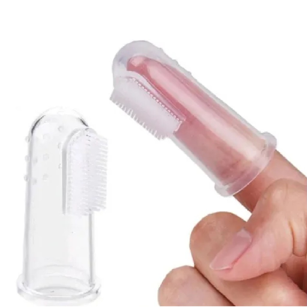 Escova Dente Massageadora De Dedo P/ Bebê Silicone