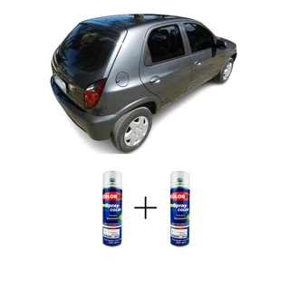 Tinta Spray Automotiva Cinza Orium Met - WA/762U GM 300ml + Spray Verniz 300ml