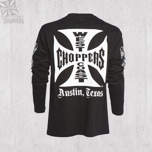 Camiseta Camisa Garagem West Coast Choppers Austin Tx Manga Longa