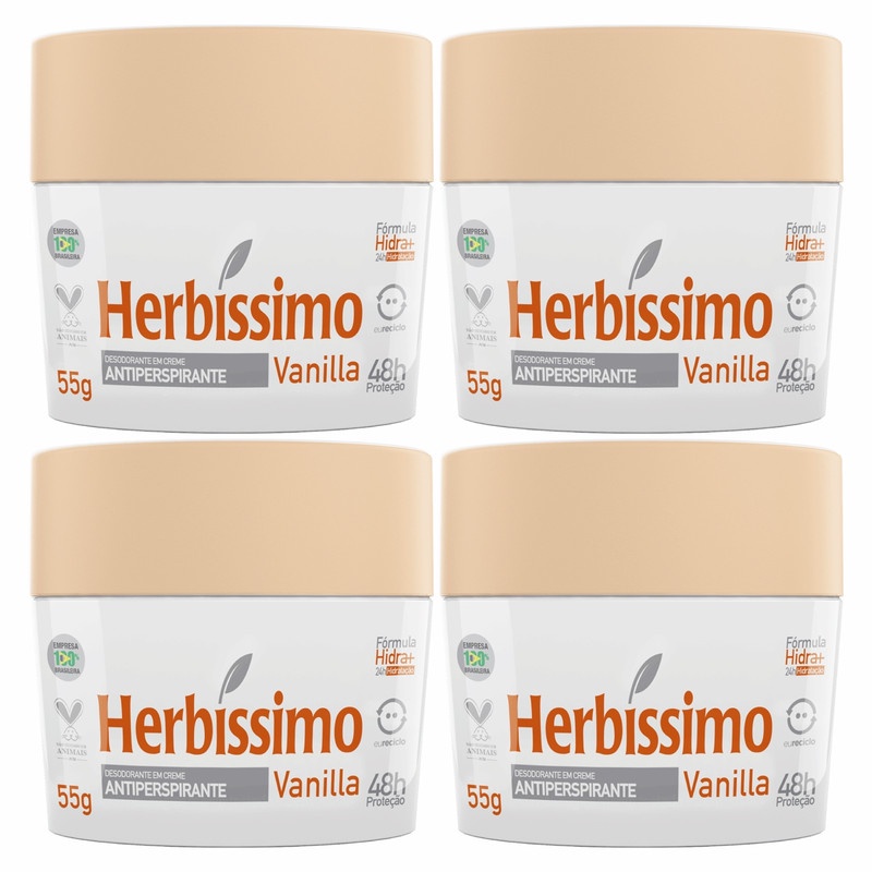 Kit Desodorantes Em Creme Herb Ssimo Vanilla G Shopee Brasil