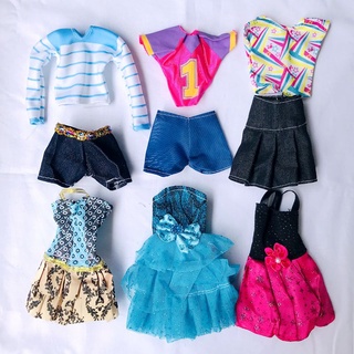3 jogos/lote moda leopardo vestido curto para barbie boneca roupas
