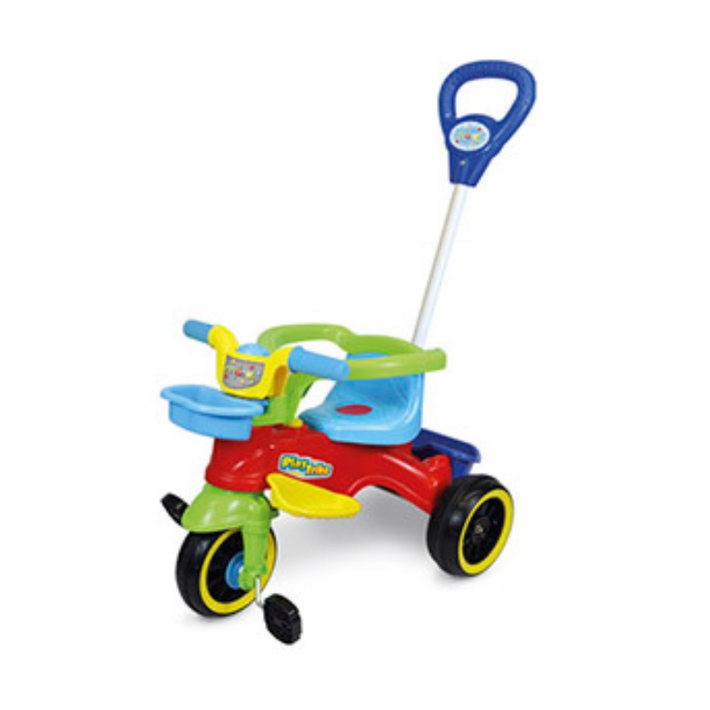 Motoca Infantil Velotrol Haste Passeio Pedal Triciclo Menino