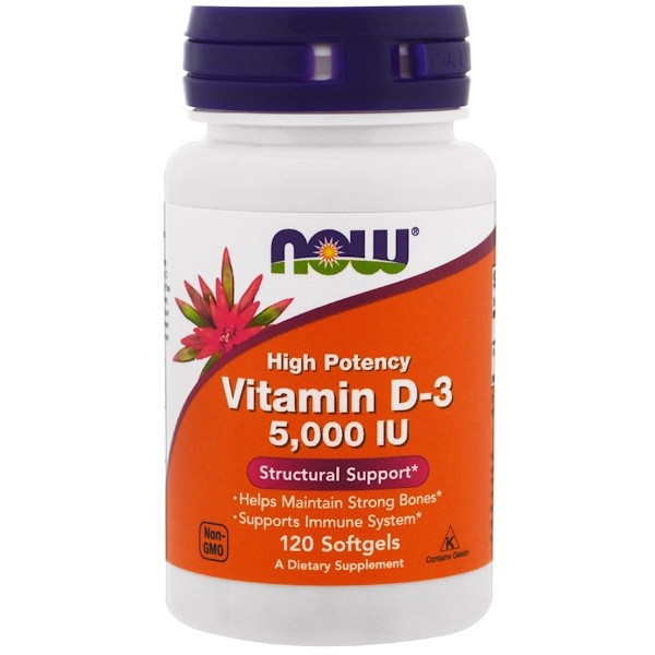 Vitamina D3 5000 Ui 120 Softgels Now Foods | Shopee Brasil