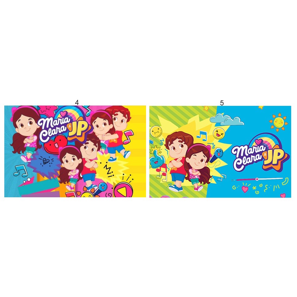 Adesivo de Papel Fotográfico Brilho Personalizado Maria Clara e JP ...