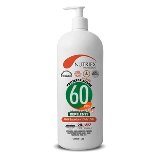 Protetor Solar FPS 60 com Repelente 1,0L Bombona NUTRIEX