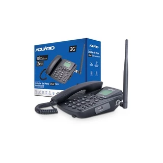 Telefone Celular Rural Fixo De Mesa 3G Pentaband 850, 900 ,1800, 1900 E 2100Mhz Dual Chip Ca-42S3G